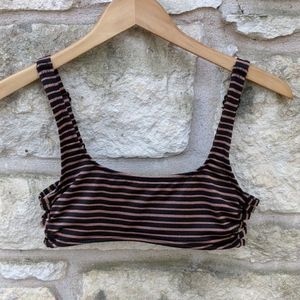 Stripe swim top